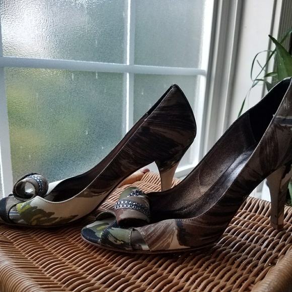 NEW J. Crew Printed Peep Toe 3.5" Pump , Size 7 - Picture 7 of 7